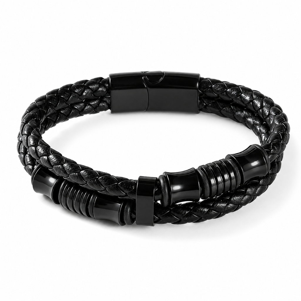 To My Father Family Bond Layered Braided Bracelet
