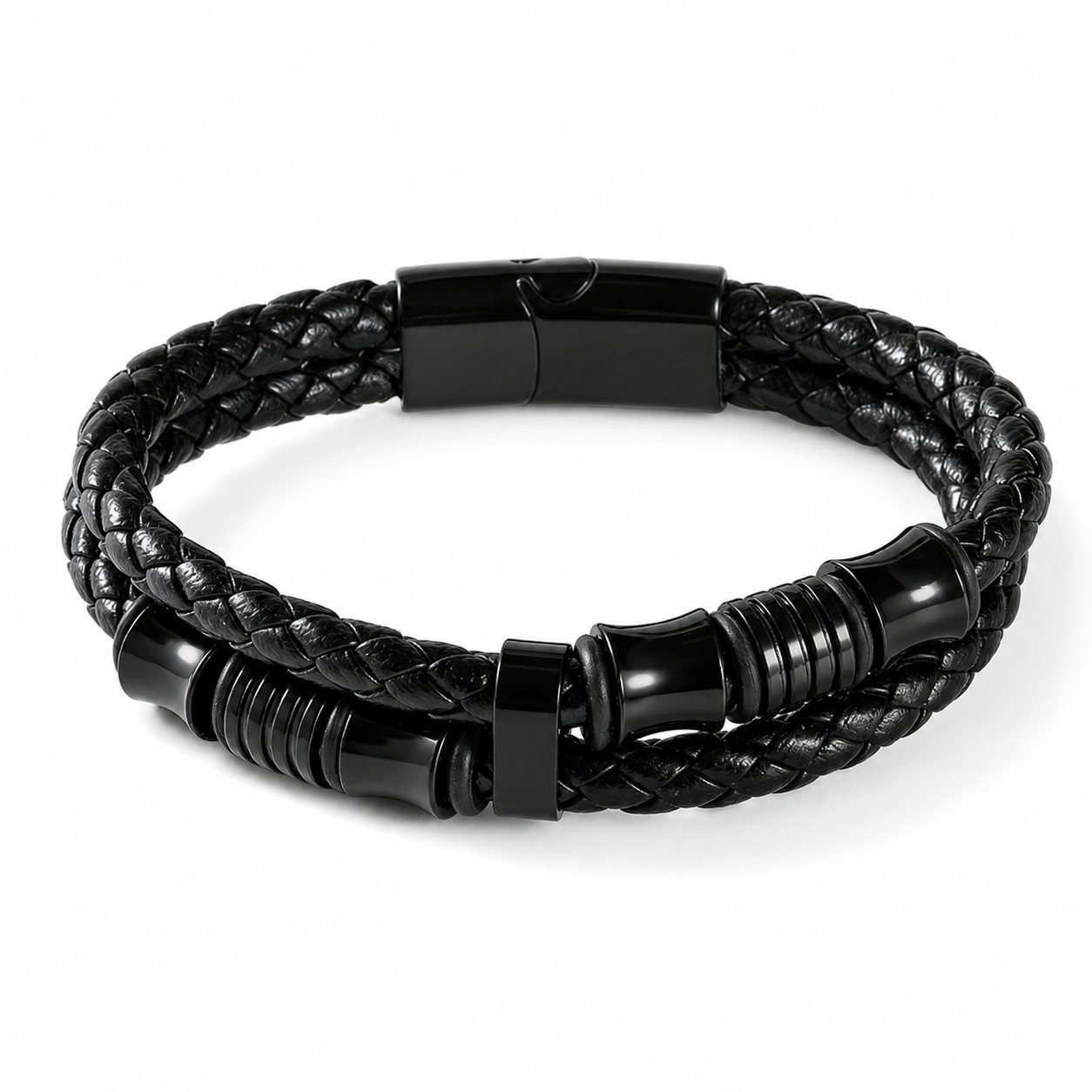 To My Husband - Braided Leather Devotion Bracelet