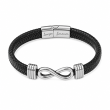 To My Grandson - Forged Path Braided Leather Bracelet