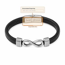 To My Husband - Two Lives One Bond Braided Leather Bracelet