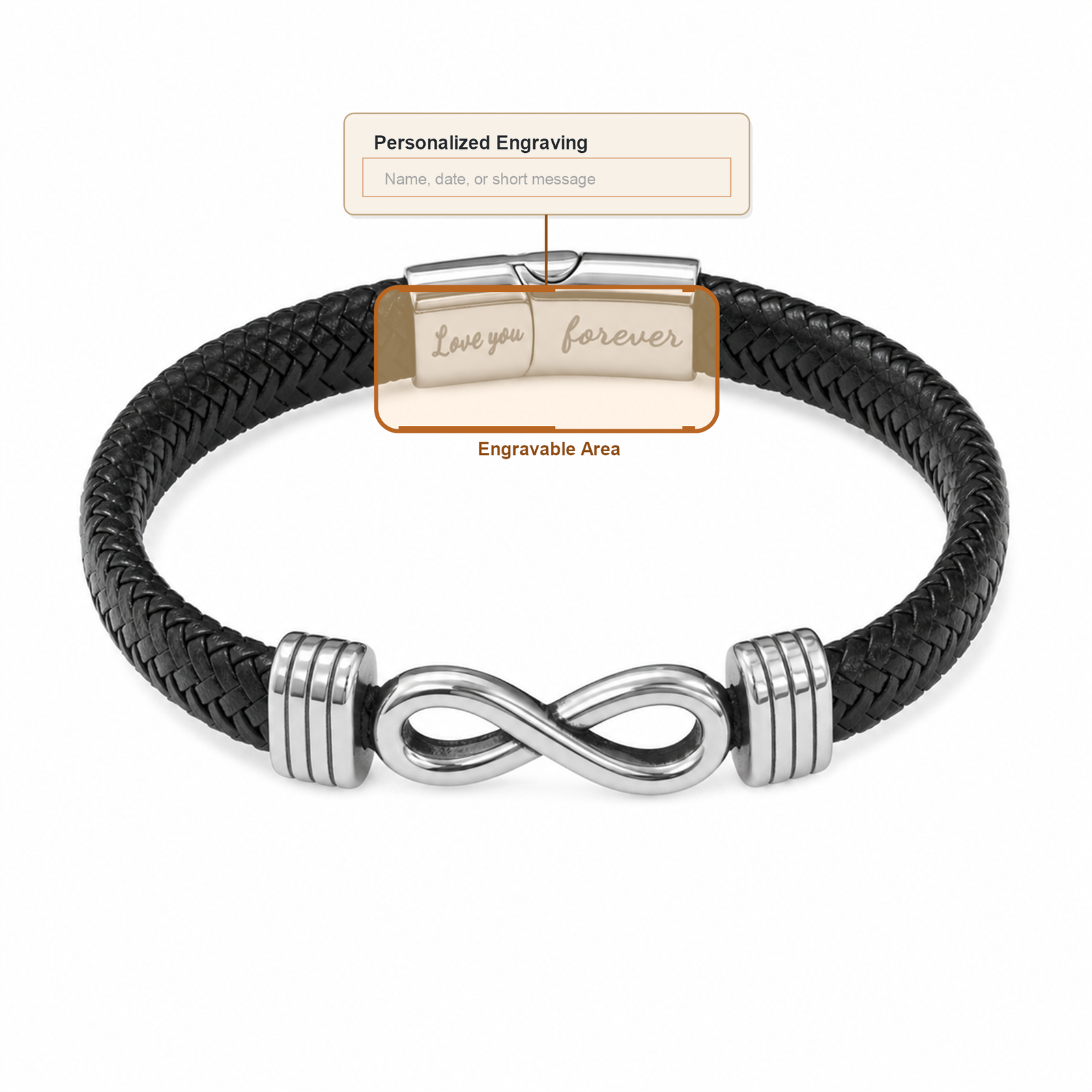 To My Father - Woven Strength Braided Leather Bracelet