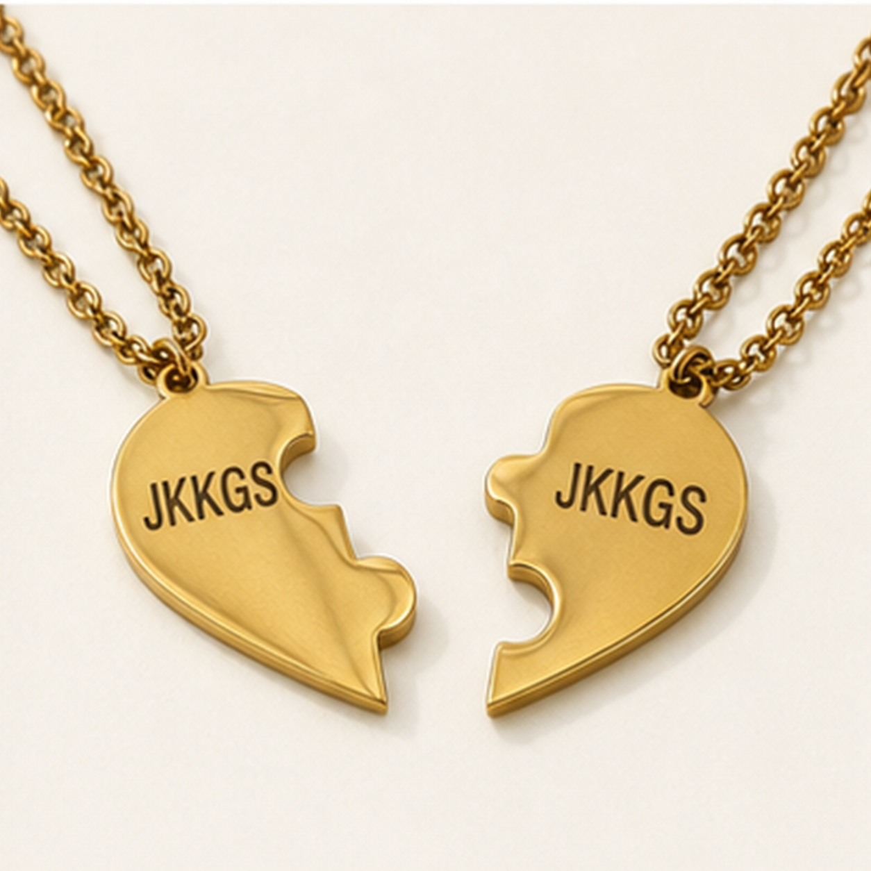 To My Daughter Matching Split Heart Necklace Set