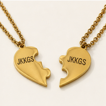To My Wife Matching Split Heart Necklace Set