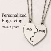 To My Granddaughter Matching Split Heart Necklace Set